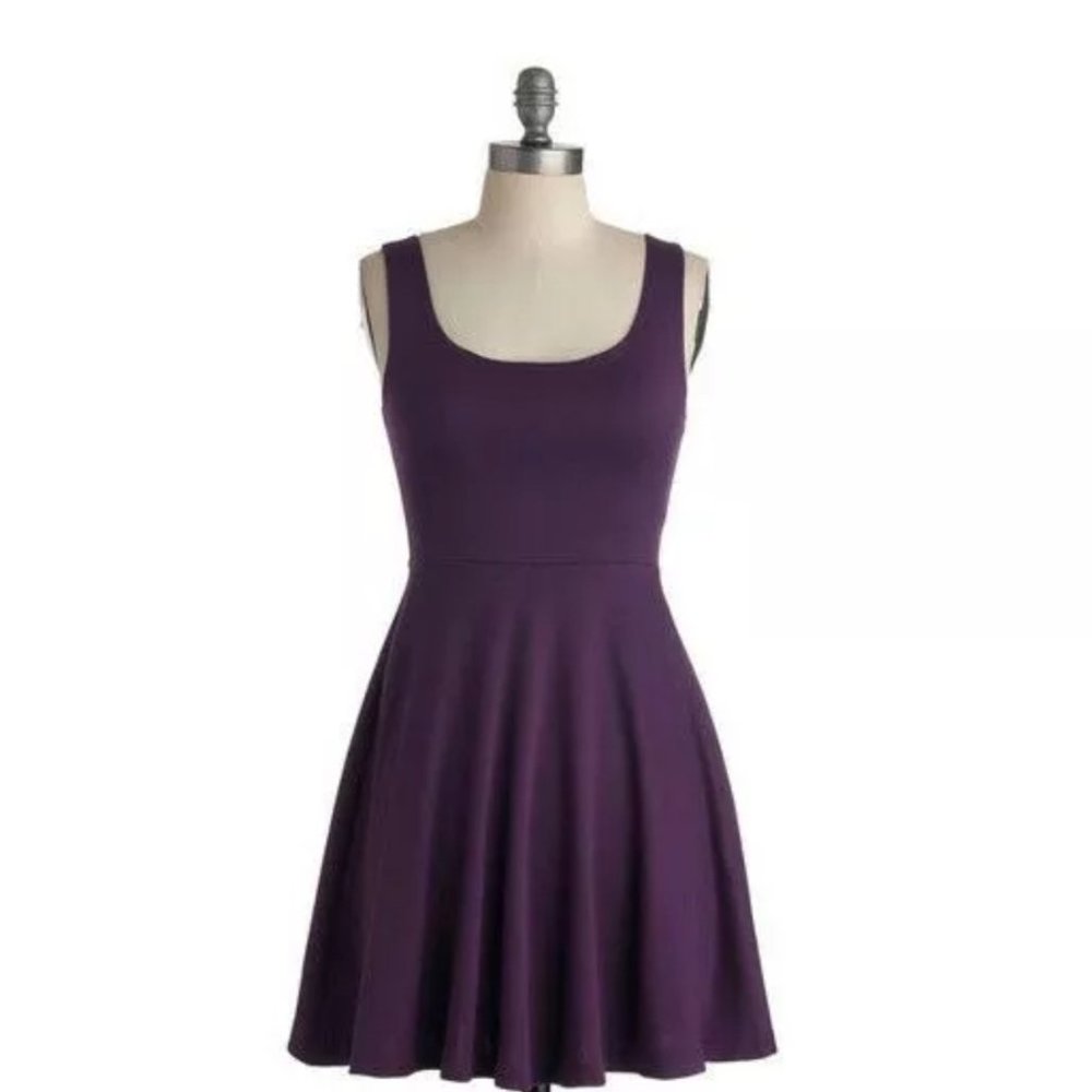 ModCloth Join Us Dress Purple Small S Sleeveless A-line